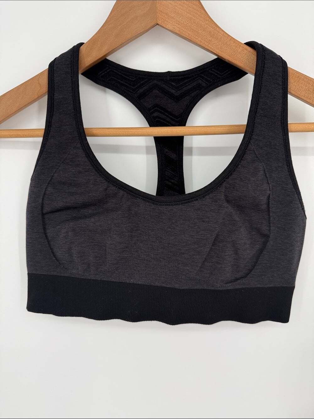 Lululemon Ebb & Flow Racerback Bra Reversible Heathered Black - Picture 9 of 13